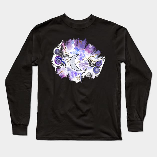 Moon Magic Long Sleeve T-Shirt by Orchid's Art